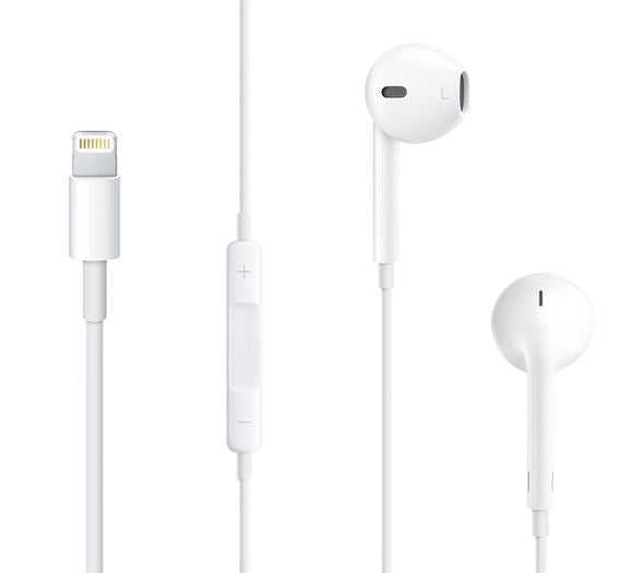 Écouteurs intra-auriculaires filaires Lightning avec boutons de volume et micro Écouteurs intra-auriculaires filaires Lightning avec boutons de volume et micro